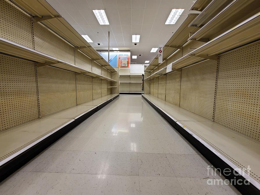 Empty toilet paper aisle at Target Photograph by Ben Schumin Fine Art America