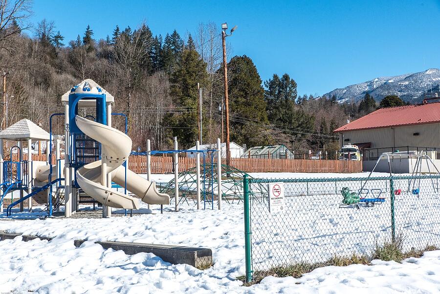 Empty Winter Playground Photograph by Tom Cochran