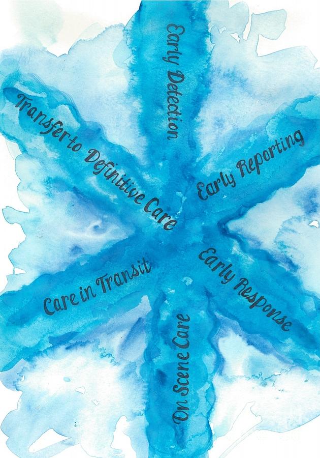 EMS Star of Life Painting by Expressions By Stephanie