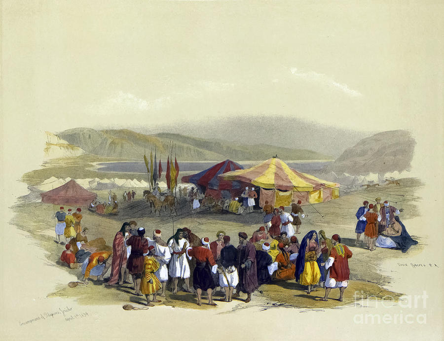 Encampment Of Pilgrims, Jericho 1839 I1 Drawing