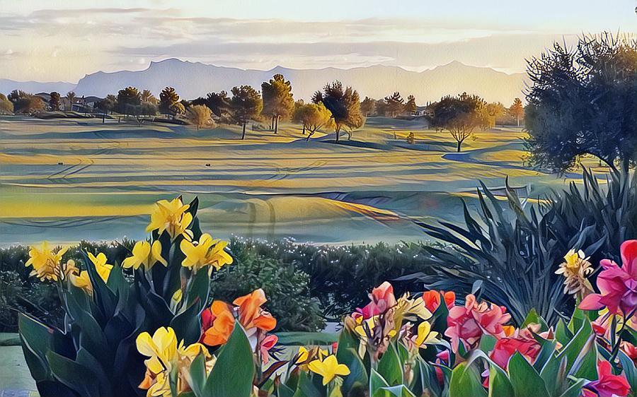 Encanterra Golf Course Mixed Media by Karyn Robinson