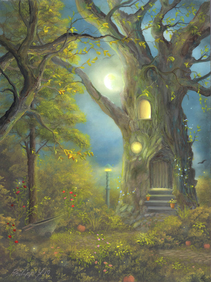 Enchanted Abode Painting by Philippe Fernandez