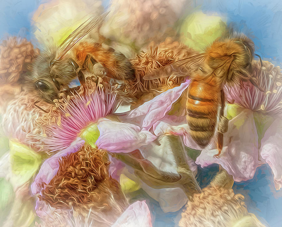 Enchanted Bee 9744 Photograph by Samuel Sheats