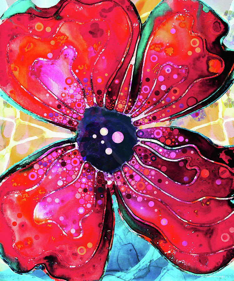 Enchanted Bloom - Flower Floral Art Painting by Sharon Cummings