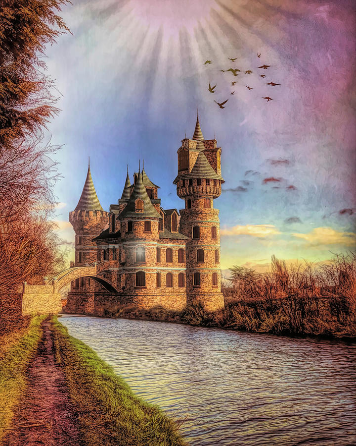 Enchanted Castle Mixed Media by Judy Vincent
