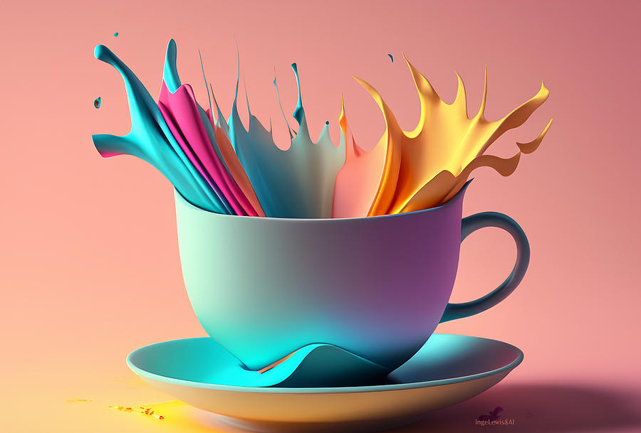 Enchanted Euphoria Cup  Digital Art by Inge Lewis