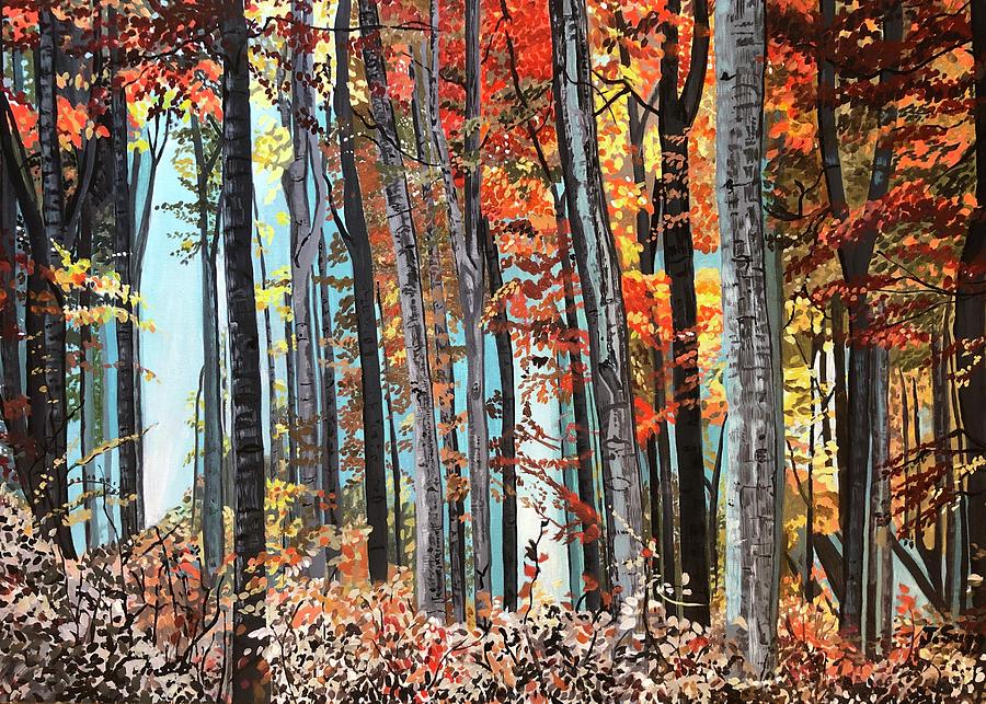 Enchanted Forest Painting by Judy Sugg