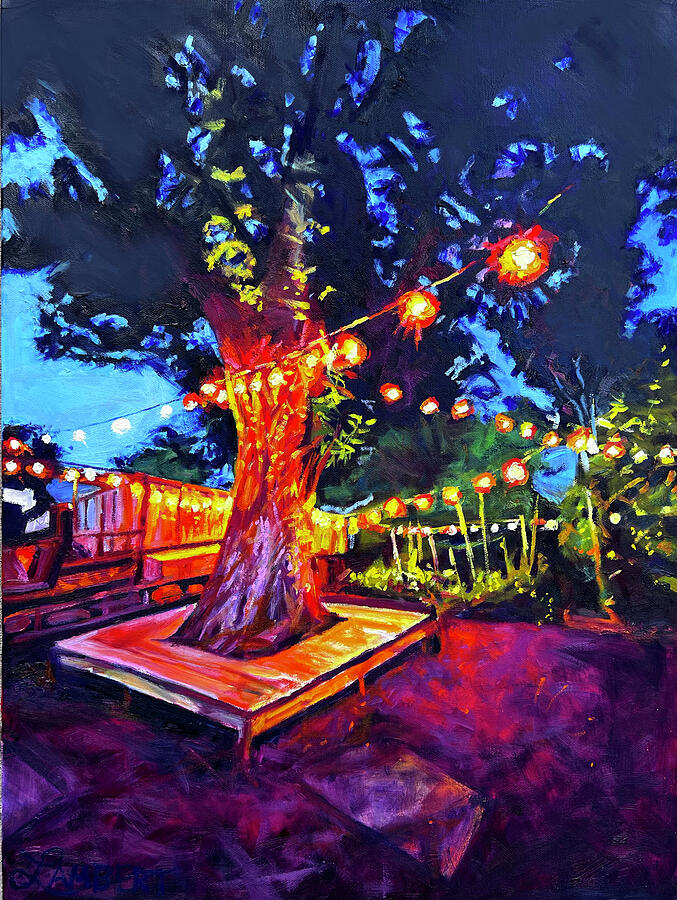 Enchanted Garden Painting by Bonnie Lambert Enchanted Garden Painting by Bonnie Lambert