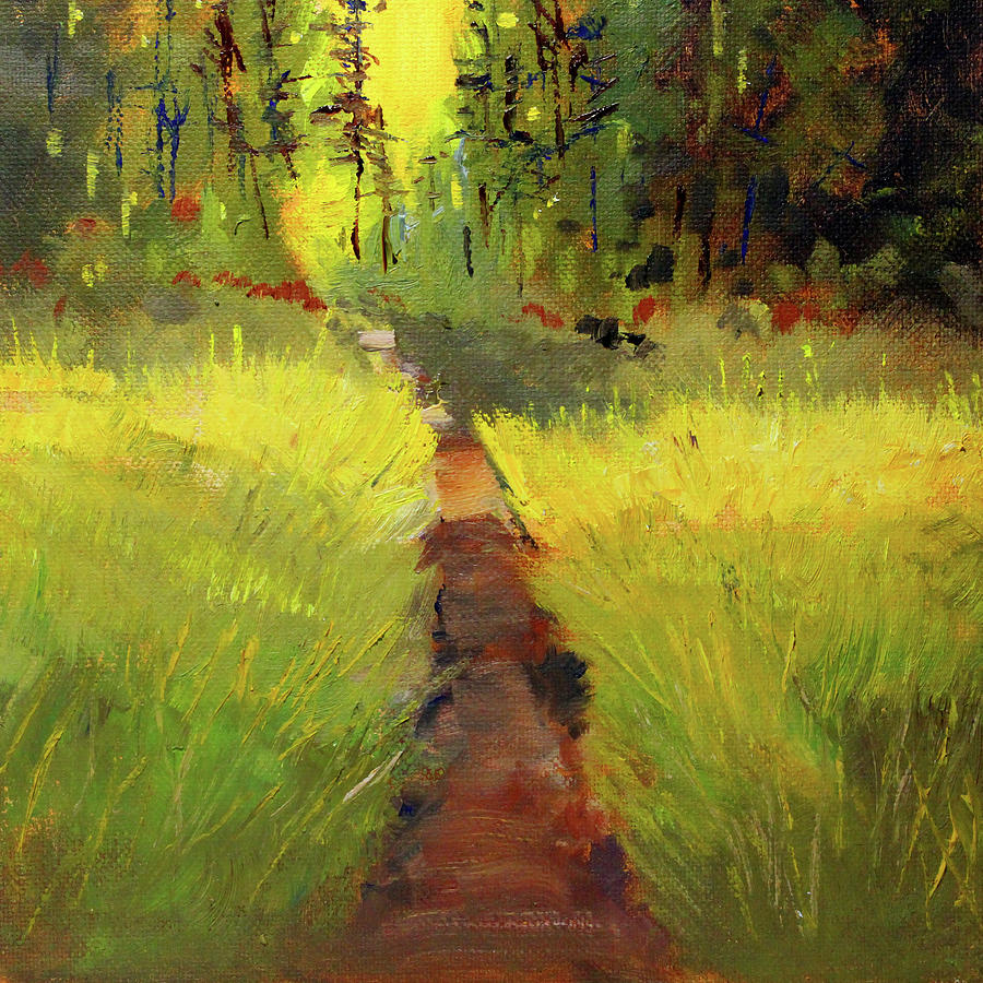 Enchanted Hike Painting by Nancy Merkle