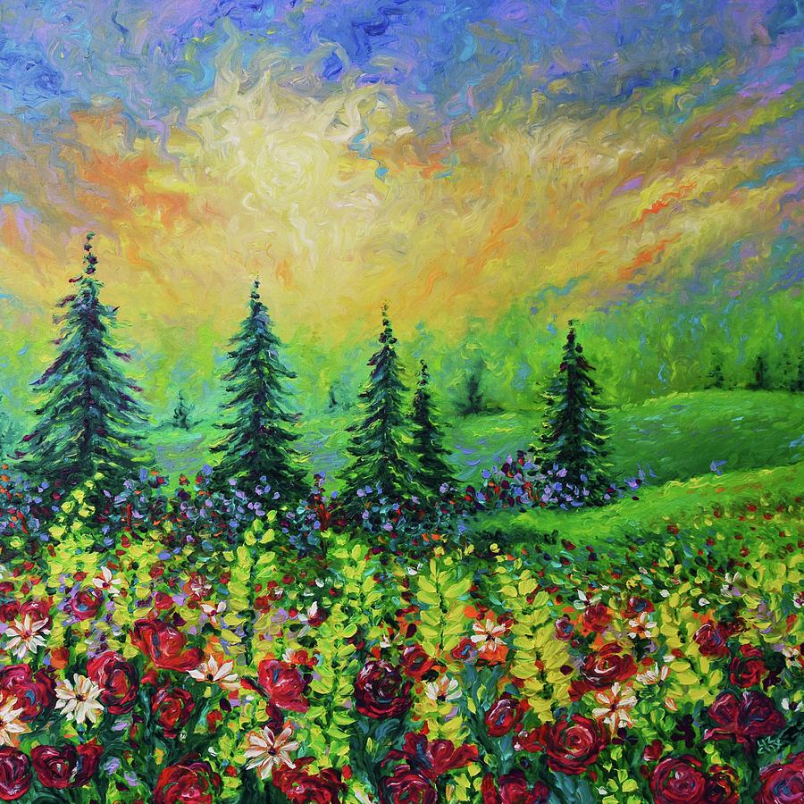 Enchanted Hills Painting by Elizabeth Cox