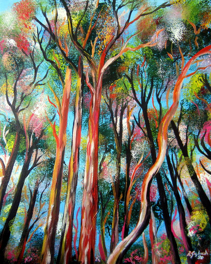 Enchanted Karri Trees Forest Painting by Roberto Gagliardi