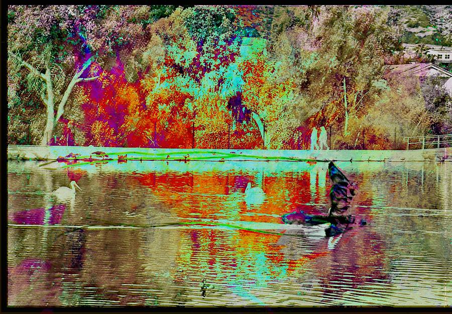 Enchanted Lake Abstract  Digital Art by Kathleen Boyles