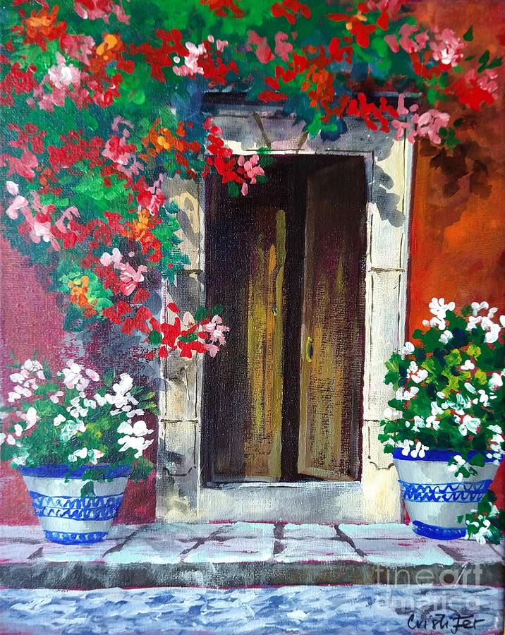 Enchanted Old Door In Mexico Painting