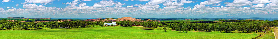  Enchanted Rock and Texas Hill Country Ranch Panorama III_02 Photograph by Greg Reed