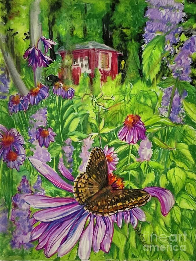 Landscape Painting - Enchanted She-Shed  by Laurel Adams