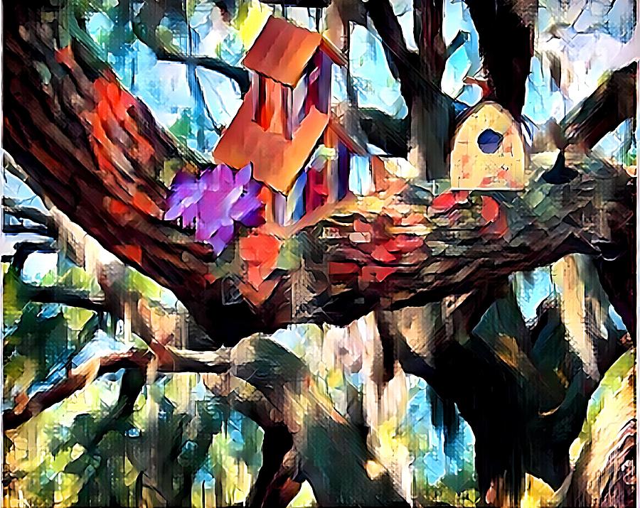 Enchanted Treehouse Digital Art by Christina Knight