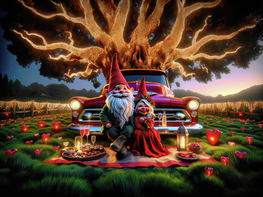 Enchanted Twilight Picnic Digital Art by Bill and Linda Tiepelman