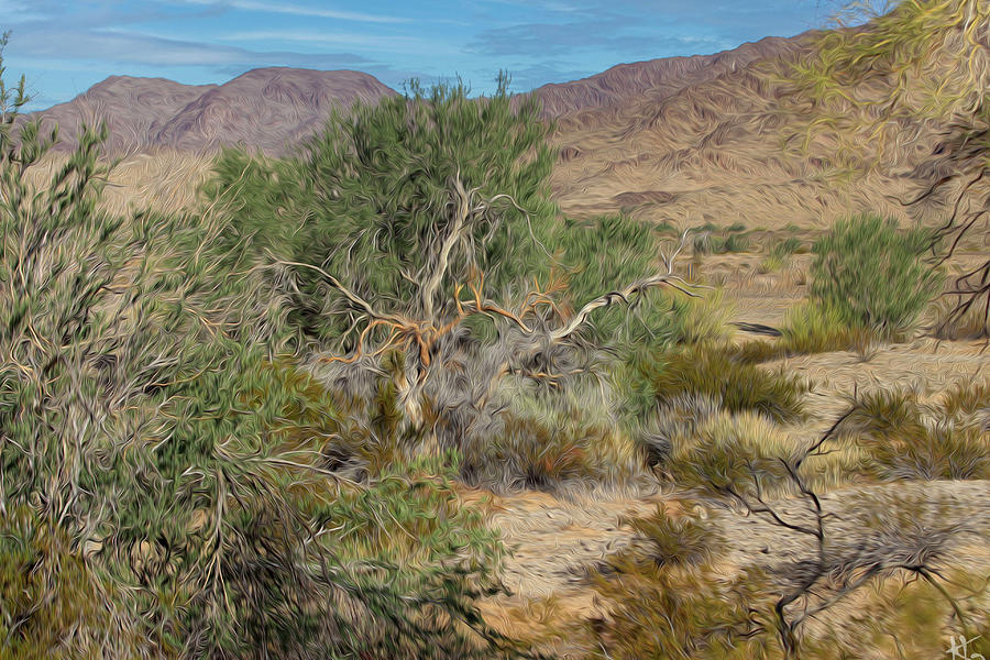 Nature Mixed Media - Enchanting Desert Landscape by Kelley Burnes