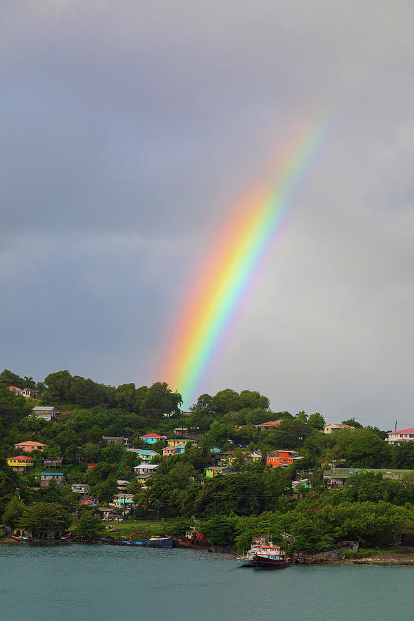 St. Lucia Photograph - Enchanting Finale of a Vibrant Rainbow by James BO Insogna
