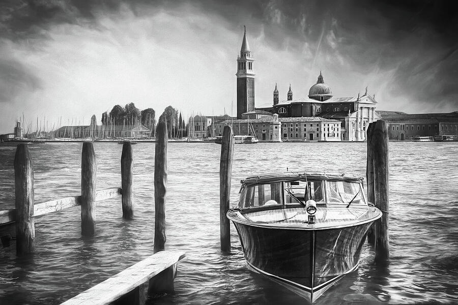 Enchanting Venice Black and White  Photograph by Carol Japp