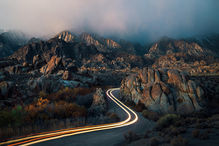 Mountain Photograph - Enchantment Road In Cloud-Draped Alabama Hills by Alexander Sloutsky