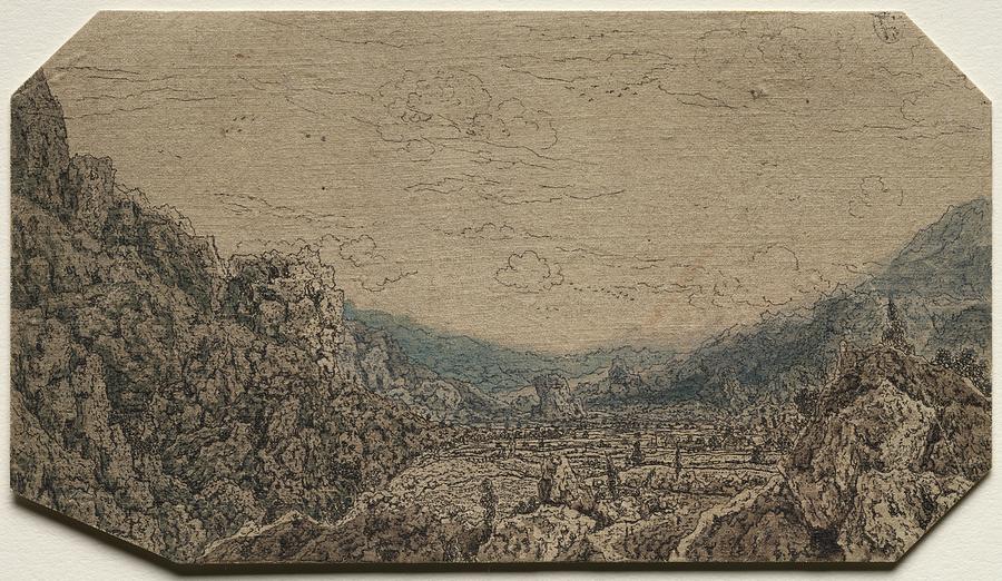 Enclosed Valley c. 1623 to 30 Hercules Seghers Painting by MotionAge Designs