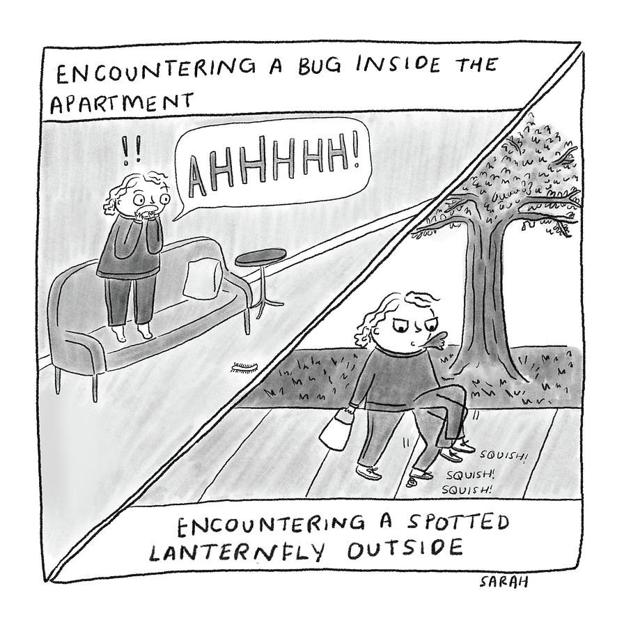 Encountering Bugs Drawing by Sarah Kempa