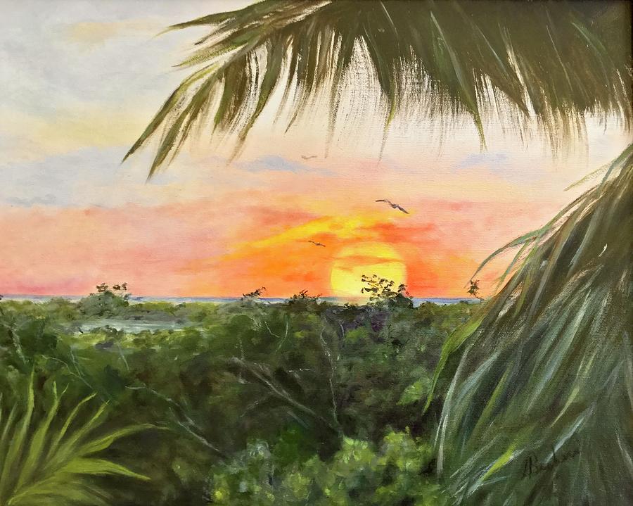 Seascape Painting - End Of Day by Anne Barberi