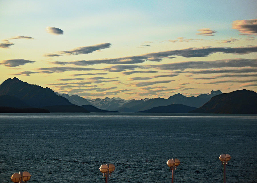 End of Day. Glacier Bay Seascapes Photograph by Connie Fox