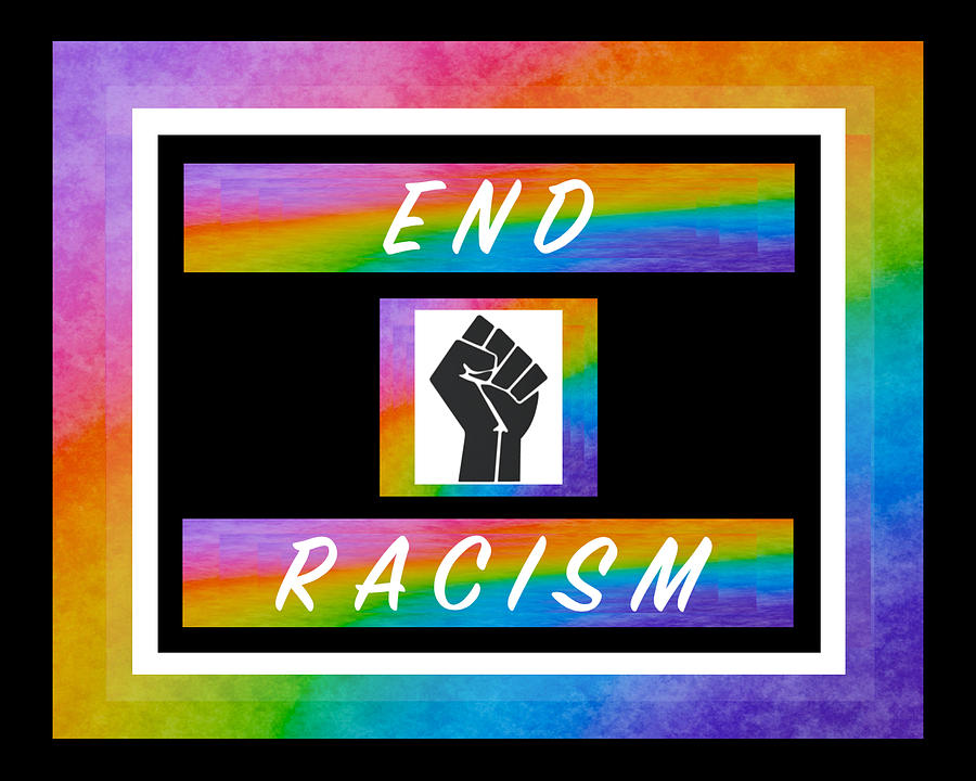 End Racism - R4W Digital Art by Artistic Mystic