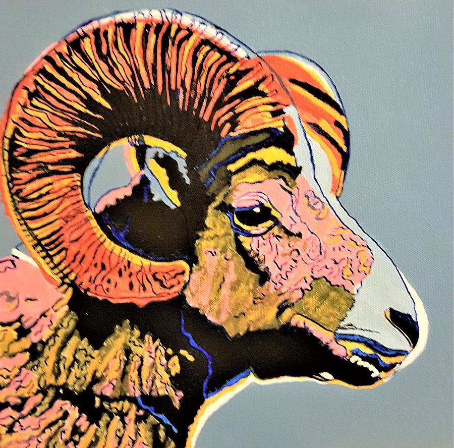 Endangered Big Horn sheep Painting by Ralph Root