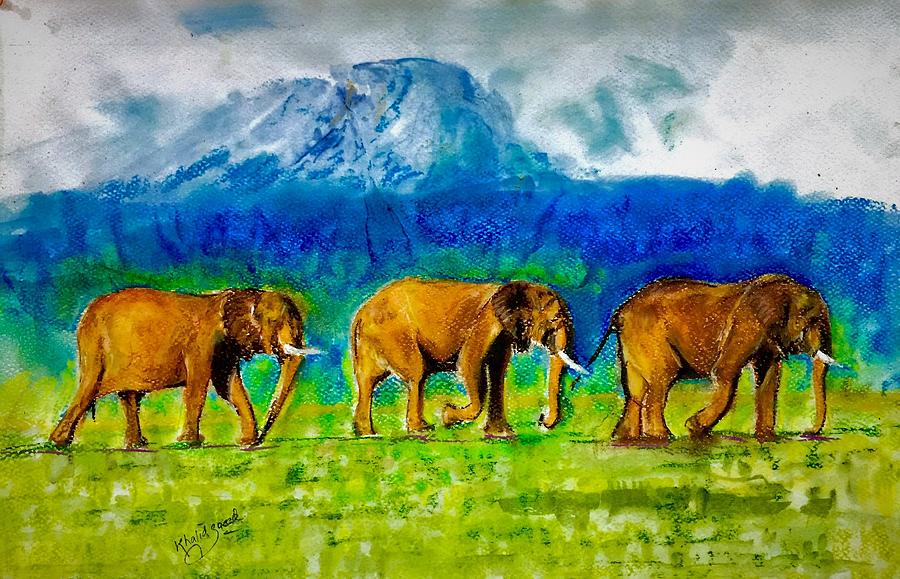 Endangered Giant Painting by Khalid Saeed