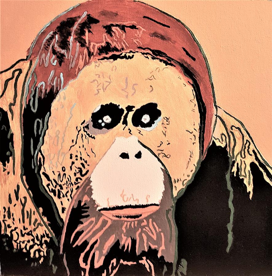 Endangered Orangutan Painting by Ralph Root