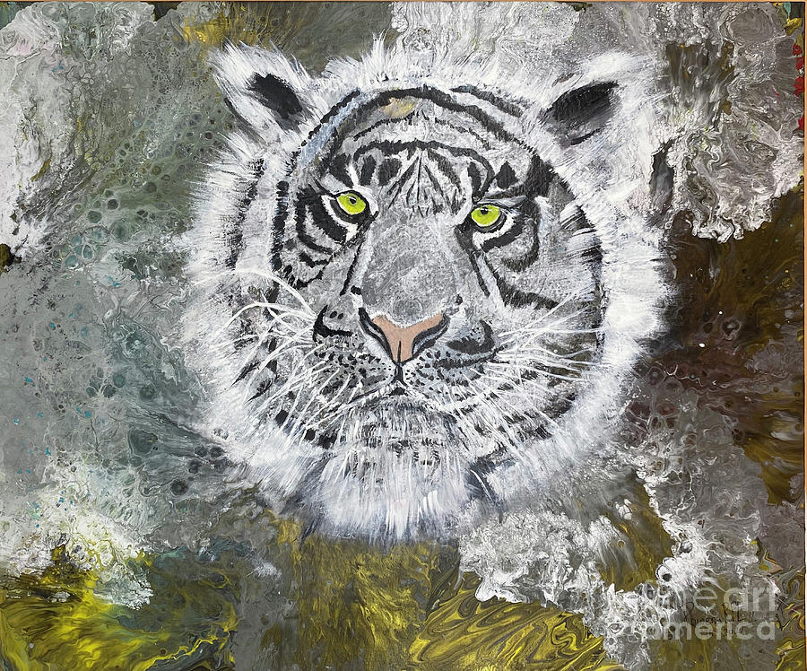Endangered Siberian Tiger Painting by Rowena Rizo-Patron