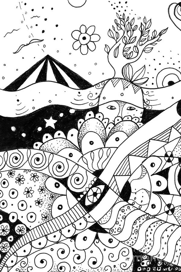 Endless Perspectives - Part 1 Drawing by Helena Tiainen Endless Perspectives - Part 1 Drawing by Helena Tiainen