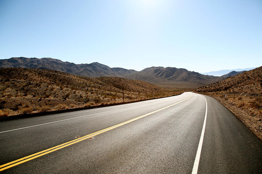 Endless Street In The Desert Mountain Photograph by Chris Tobin