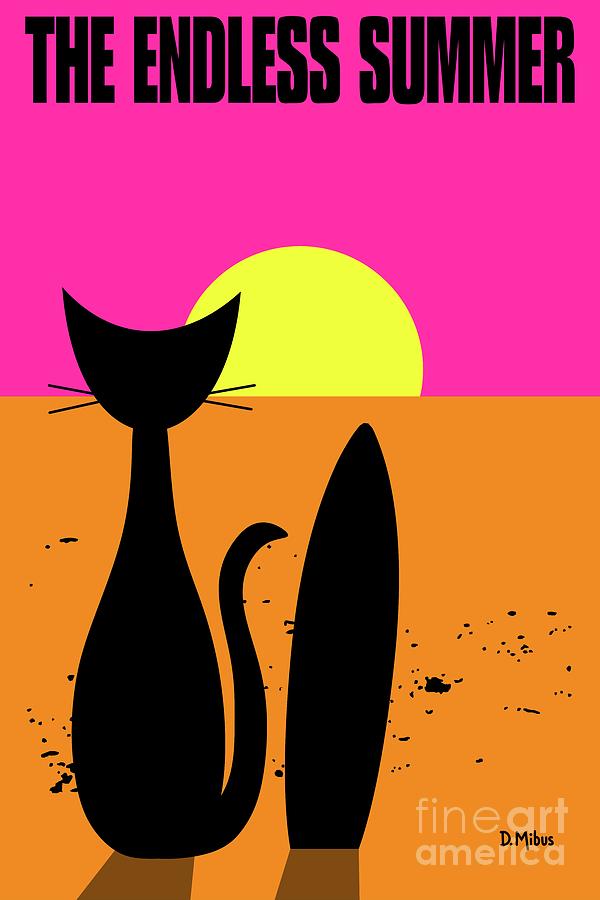 Endless Summer Cat Digital Art by Donna Mibus