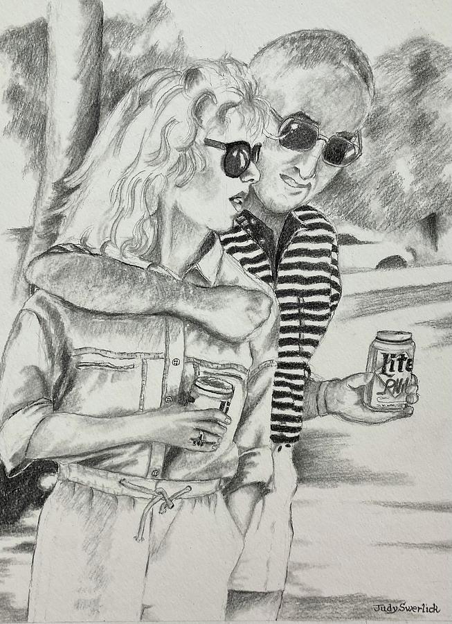 Black And White Drawing - Enduring Love by Judy Swerlick