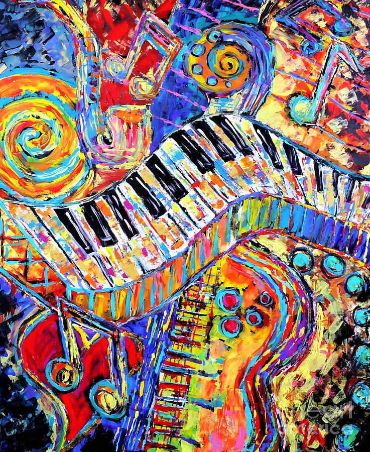 Energy In Music Painting by Jeremy Aiyadurai