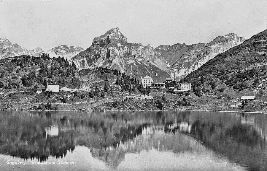 Engelberg, Trubsee and Hanen vintage postcard Photograph by Steven Ralser