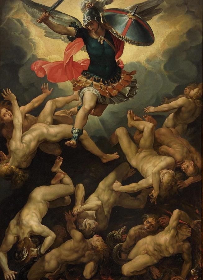 Engelssturz The Fall of the Rebel Angels Painting by GiuseppeCesari ...
