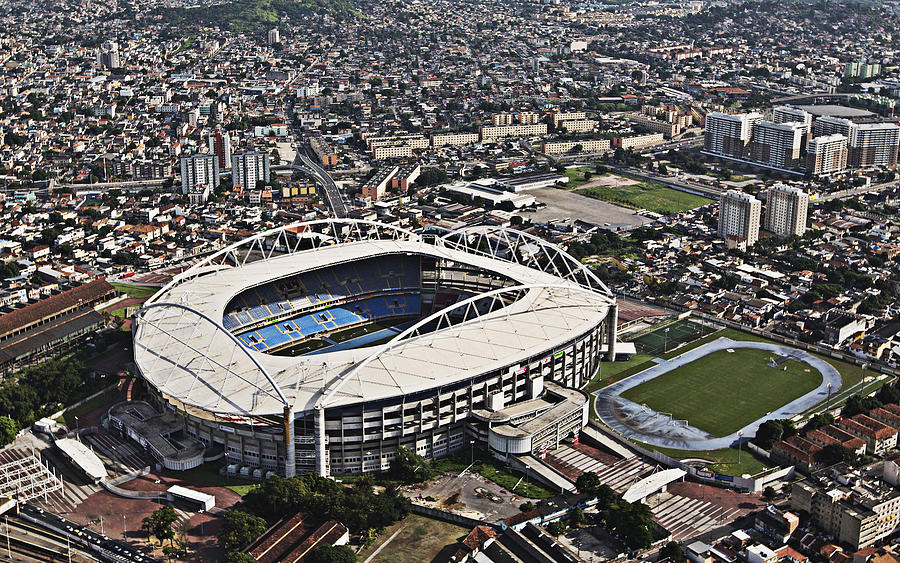 Engenhao Estadio Olimpico Nilton Santos Brazilian football stadium top ...