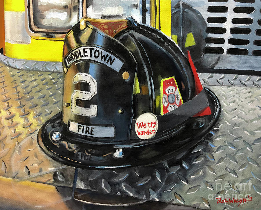 Truck Painting - Engine 2 Middletown FD by Paul Walsh
