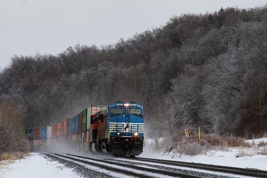 Engine 4001 in the Snow Photograph by Chad Lilly | Fine Art America