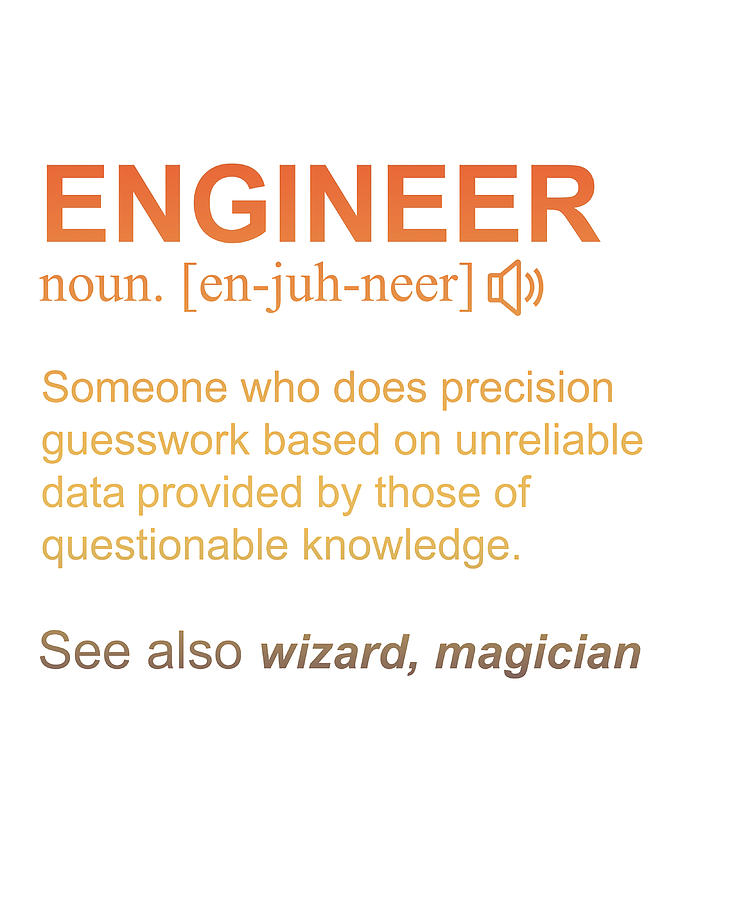 Engineer Definition Retro Text Design Poster Painting by Gray David