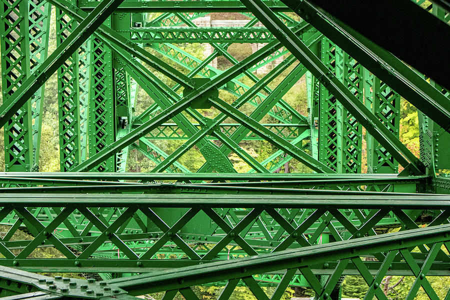 Engineered Beauty - Patterns and Details of Cut River Bridge Photograph by Brigitte Blanchette Thompson