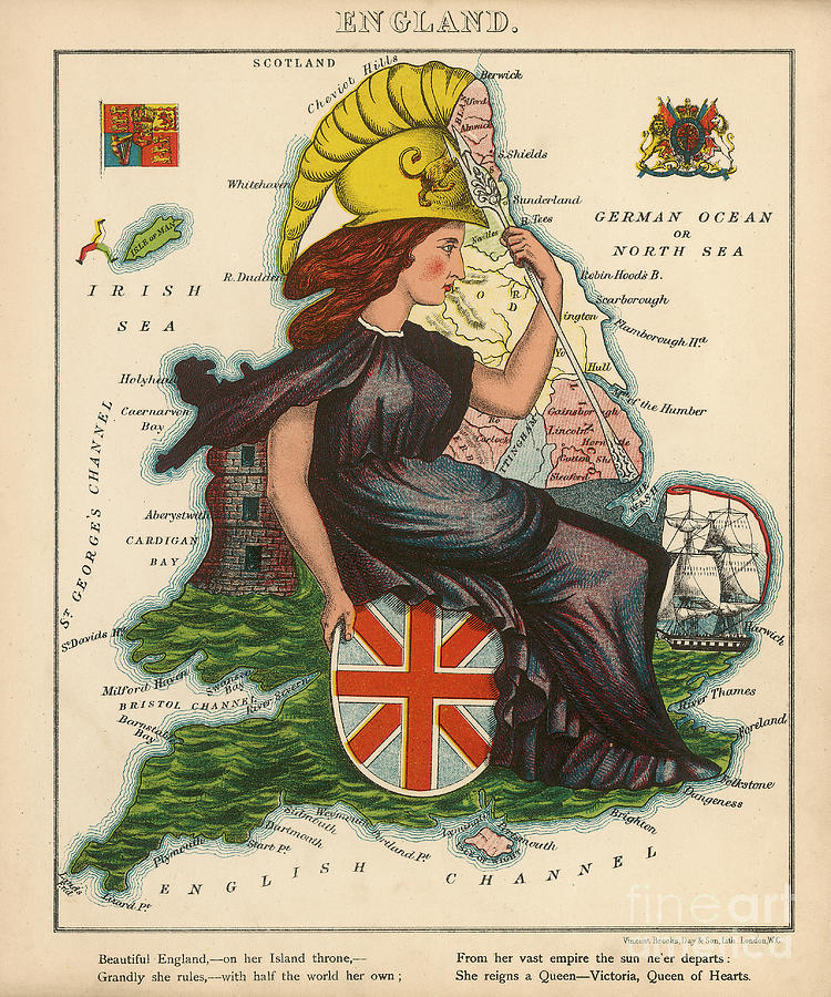 Lilian Lancaster - England -  1868 Digital Art by Vintage Map