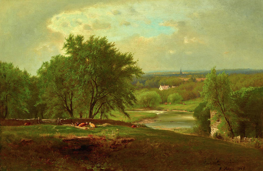 Englewood, New Jersey Painting by George Inness