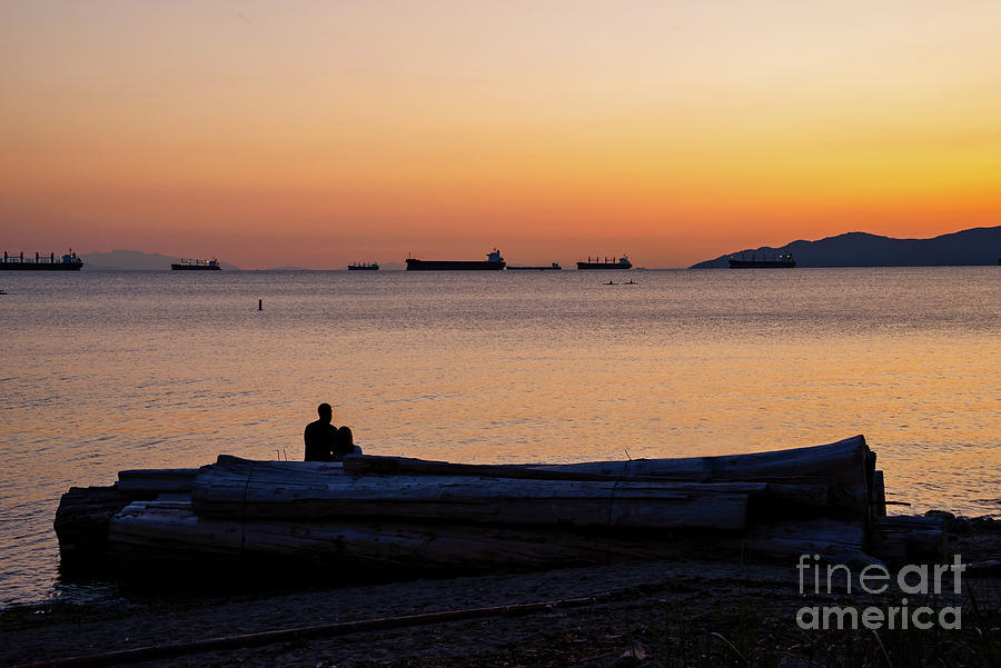 English Bay beach, Vancouver Photograph by Delphimages Photo Creations