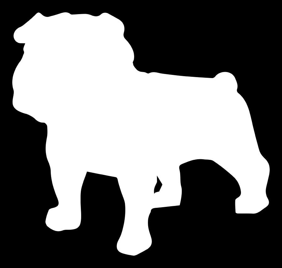 english bulldog outline